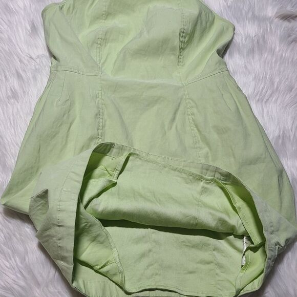 NWT|Maeve Anthro Lime Green Mini Dress, XSP - Picture 6 of 10